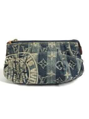 Louis Vuitton Pouch Trousse Raye Monogram Denim Blue